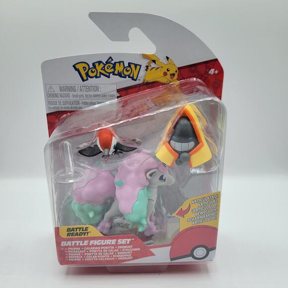 3pc Pokemon Ponyta Snorrunt Pikipek Battle Figure Nintendo Action Set - Picture 1 of 4